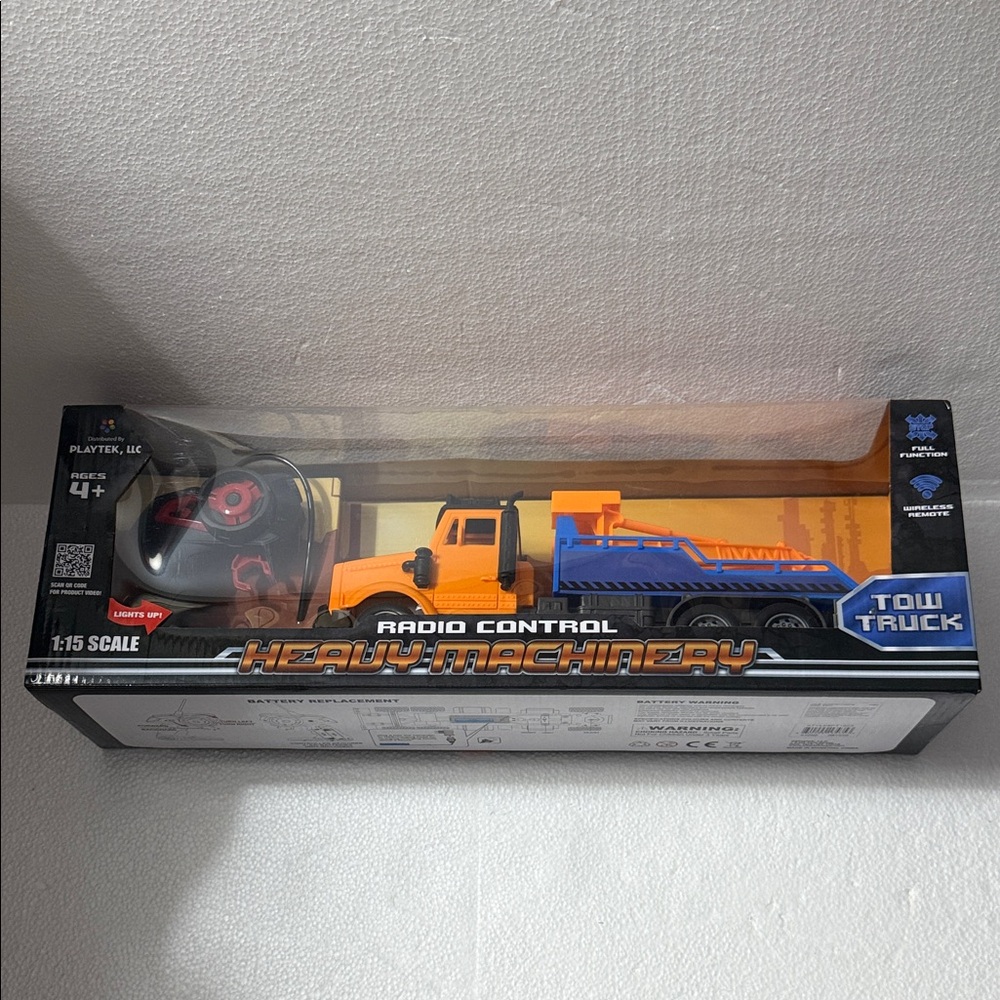 Radio Control Heavy Machinery Toy Truck - Orange and Blue